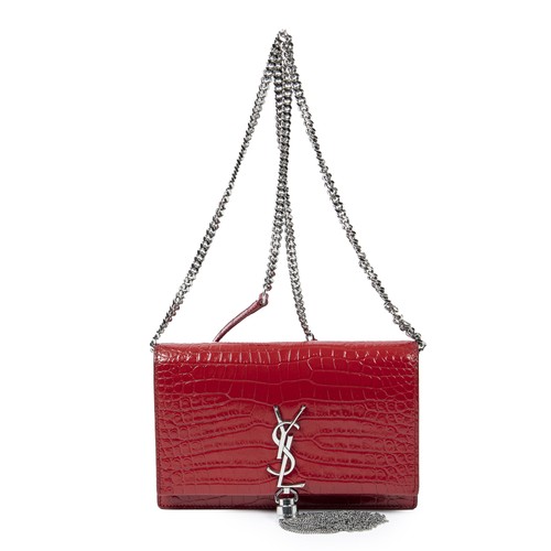 Yves Saint Laurent Red Kate Tassel Chain Wallet Shoulder Bag