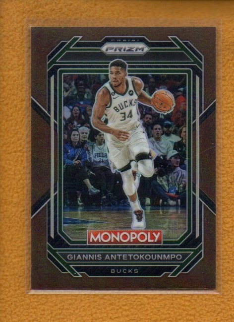 Giannis Antetokounmpo 2022-23 Panini Prizm Monopoly Brown Prizm #49 /249