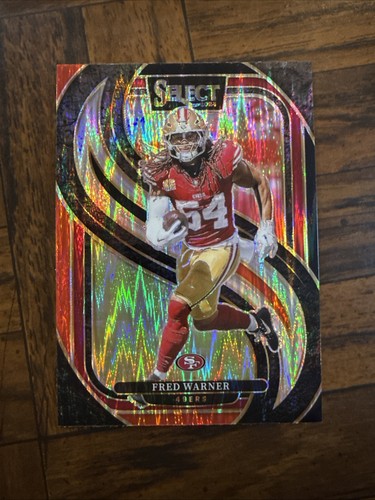 2024 Fred Warner Select - Premier Level #157 Black & Red Shock Prizm 49ers