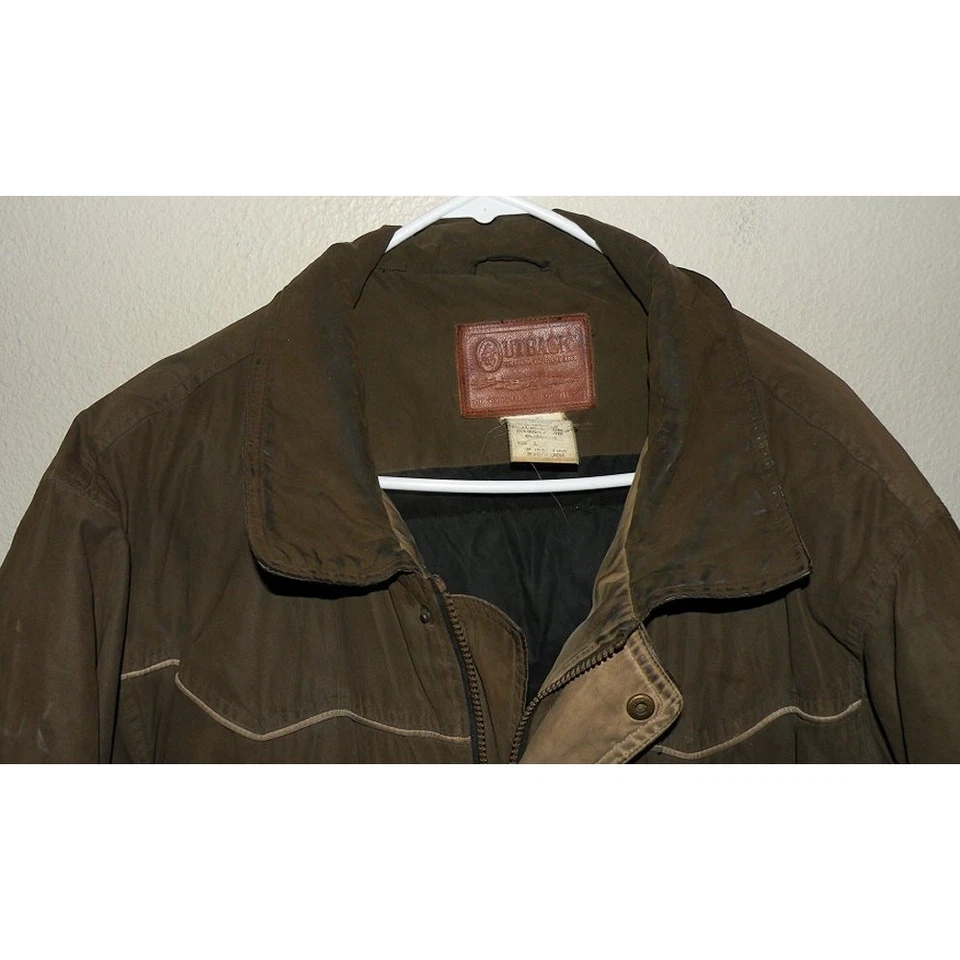 Outback Trading Company мужской большой вниз пуховик Куртка Пальто коричневый - Изображение 2 из 4