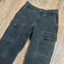 Duluth Trading Co. Fire Hose Relaxed Fit Cargo Work Pant Black 34x34 (34x31.5)