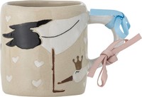 Bloomingville Bambino Tasse, Natur, Steingut Kindertasse Aus Colour Code Nature