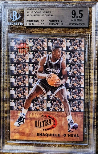 SHAQUILLE O'NEAL (SHAQ) 1992 ULTRA ALL-ROOKIE INSERT BGS 9.5 GEM ULTRA RARE