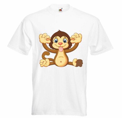T-Shirt AFFE MACHT GRIMASSEN MONKEY SCHIMPANSE AFFE GORILLA SILBERRÜCKEN