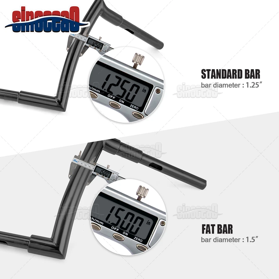 Manillar Fat de 12"" Ape Hanger 1,5" para Yamaha Road Star V-Star 650/950/1100/1300 Foto 2 de 4