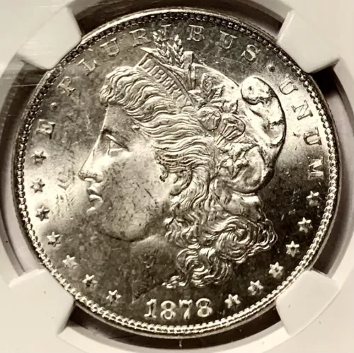 1878-S $1  Morgan Silver Dollar  Clean Cheek Little Frosty NGC MS 65