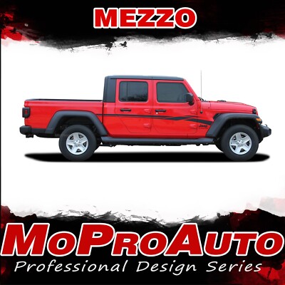 For 2020-2026 Jeep Gladiator Side Body Door Decals MEZZO Stripe 3M Vinyl Graphic