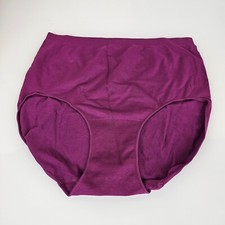 Ellen Tracy Seamless Microfiber Nylon Panties Briefs Purple L 7 NWOT