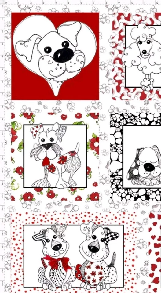Loralie Designs - Panel de acolchado y artesanía Puppy Love Foto 2 de 2
