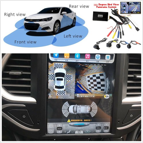 Car 360° HD Bird View Panoramic System DVR Recording Parking Rearview Camera Kit