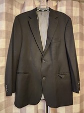 Boss Hugo Boss Mens Two Button Notched Lapel Blazer Jacket Black Size 42