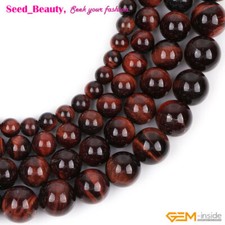 Natural Red Tiger' Eye AA Gemstone Loose Beads For Jewelry Making 15'' Gift