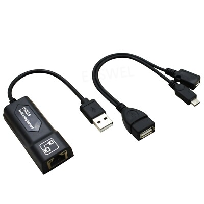 LAN Ethernet connector OTG USB cable for Fire Stick 2nd Gen or Fire TV 3rd