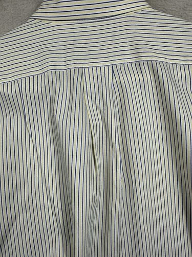 Camicia Chaps Ralph Lauren uomo taglia M a righe gialle manica lunga - Foto 6 di 9