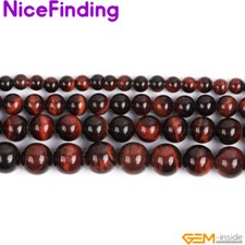 Natural Red Tiger's Eye Beads Round Beads Jewelry Making Strand 15" 2mm Big Hole