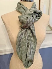 Charming Charlies Silver Gray Animal Print Infinity Scarf Loop