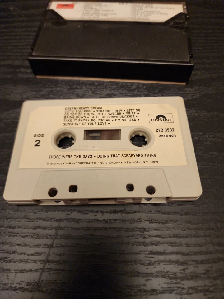 Cream "Heavy Cream" 1972 Cassette Double Album CF-3502 Polydor Foto 4 de 4