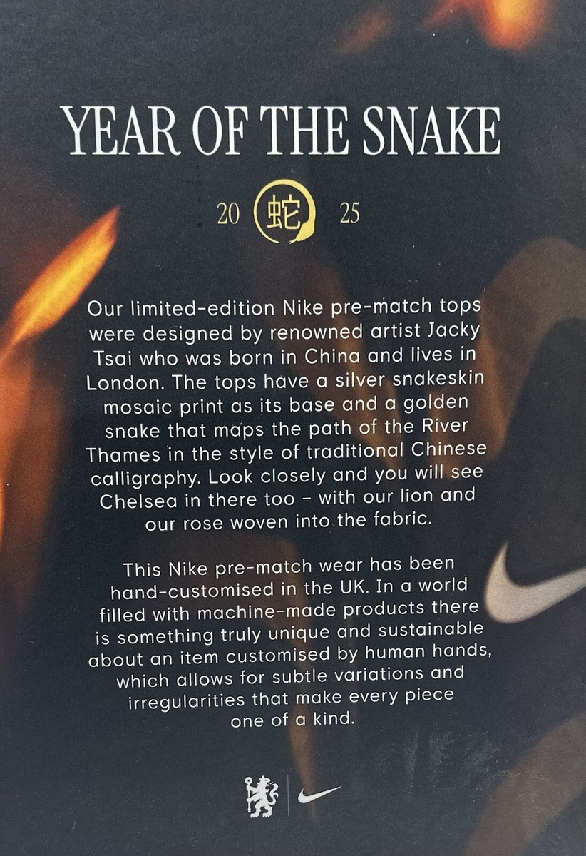 【正規品】Chelsea Nike Year of The Snake Chelsea Nike Year of The Snake Limited Edition Pre Match Top