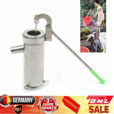 Hand Well Pump Manual Deep Water Pump Stainless Steel Handheld Press Suction DE