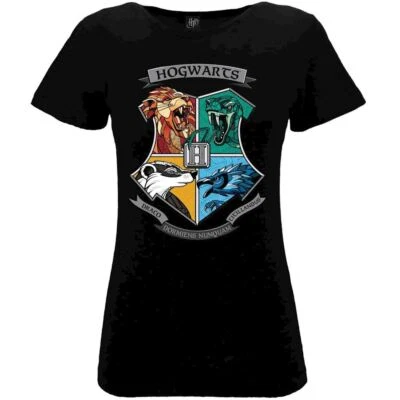 Camiseta Harry Potter Hogwarts Mujer Original Oficial Camiseta Dama - Imagen 1 de 2