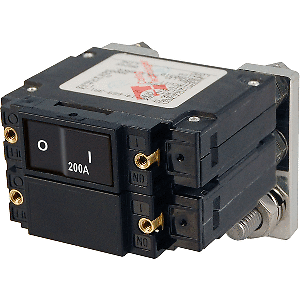 Blue Sea 7476 C - Series Flat Circuit Breaker, Single Double Pole - 200 Amp - Picture 1 of 1