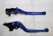Racing Brake Clutch Levers Yamaha MT07 MT09 R1 R6 FZ1 FZ6 FZ8 Blue Logo