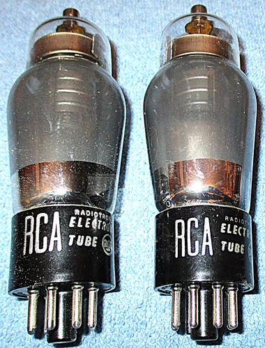 2 NOS  RCA 6U7-G Vacuum Tubes - 1946 RF Amplifier Pentodes for Vintage AM Radios