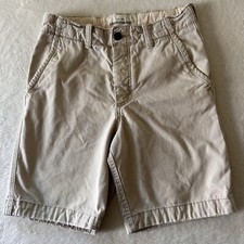 Abercrombie Kids Youth Boys Shorts Size 16 Beige Pockets Button Fly