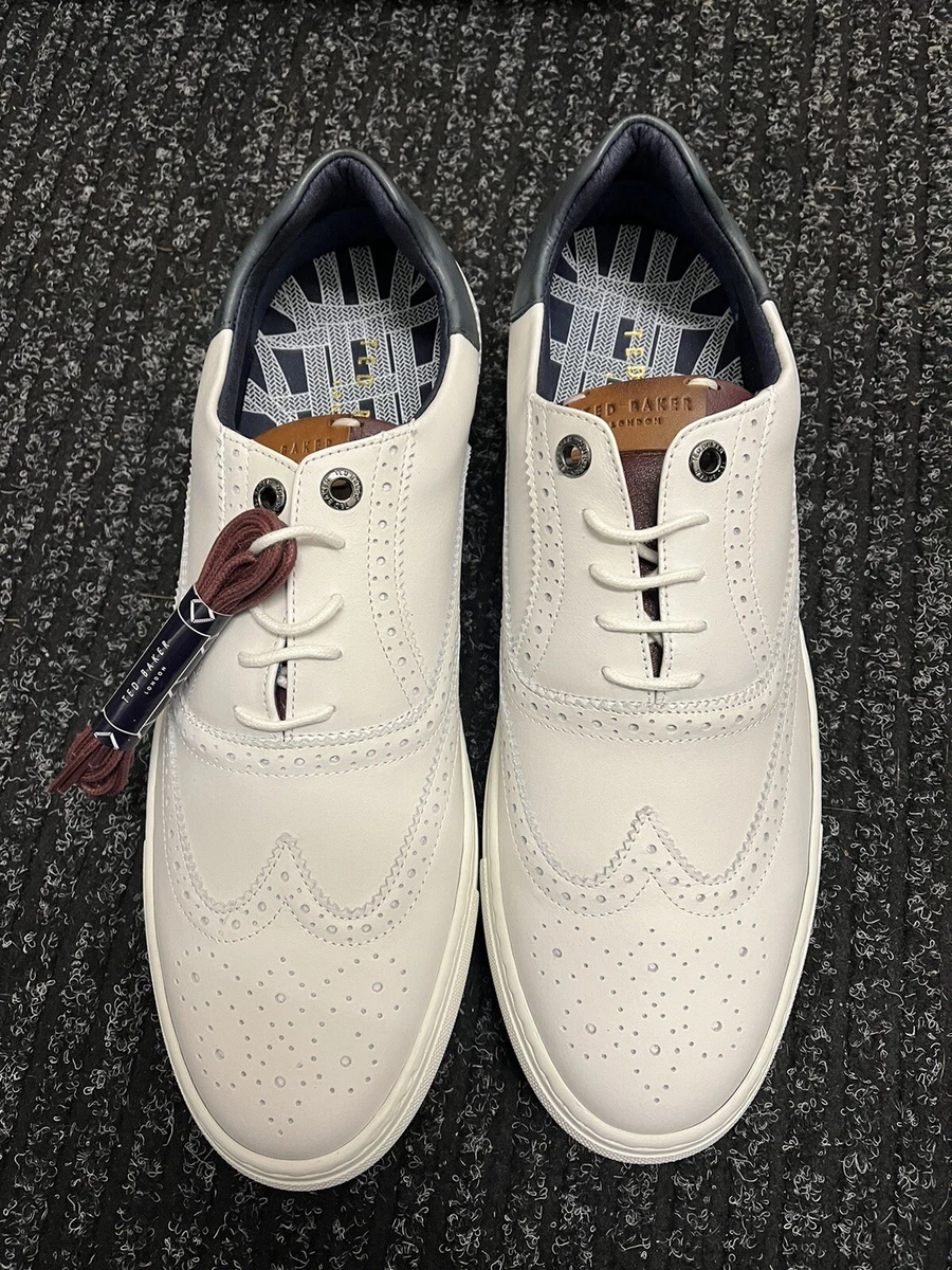Ted Baker MFK Dennton White Brogue Leather Cupsole UK 10