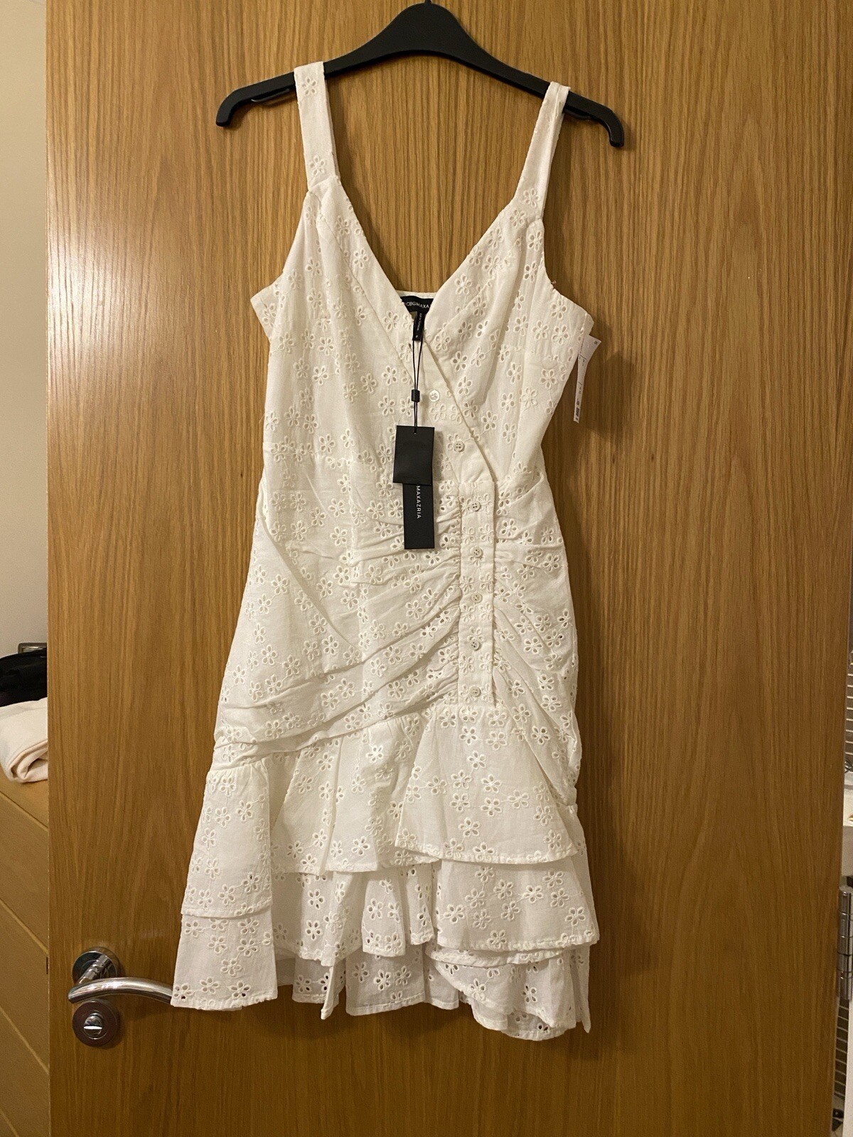 BCBGMAXAZRIA Off White Summer Dress Size 0 Rrp £200 image 2