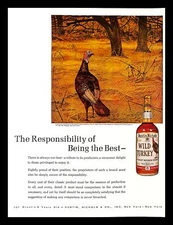 1969 Austin Nichols Wild Turkey Whiskey Vintage PRINT AD Ken Davies Painting 60s