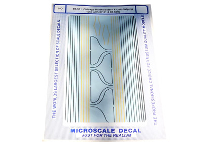Microscale Decals HO 87-561 Chicago Northwestern F Unit Striping