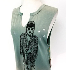 Camiseta sin mangas TRUNK LTD para mujer NIRVANA Kurt Cobain "The End of Music" talla M NUEVA *