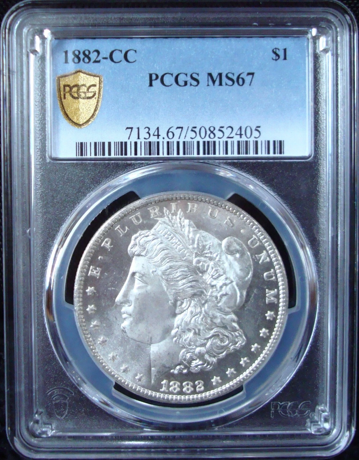 1882-CC Morgan Silver Dollar - PCGS MS 67 - Gold Shield