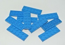 LEGO: Lotto 10x Targhetta 2x6 - Rif 3795 blu - Set 7723 3181 60104 10177 31011