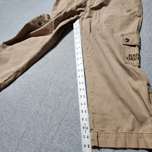 Harley Davidson Motorcycle Women's Size 8 Khaki Cargo Capri Pants Y2K 20" Inseam - Picture 6 of 12