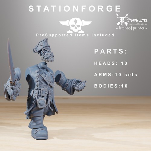 Orkaz Pirates Infantry Set (10) - Station Forge - Space Grimdark 28-32mm - Picture 7 of 8