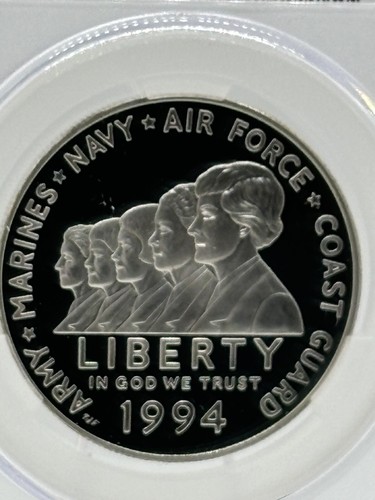 1994 P Women In The Military Memorial Commem Silver Dollar CAC PR69 #1087 - Picture 2 of 6