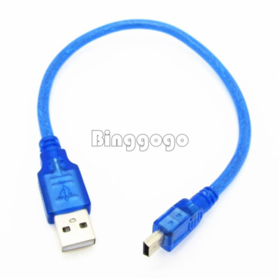 USB 2.0 A Male To Mini B 5pin Male PC Mac Data Cable Cord Leads High Speed 30cm
