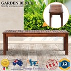 <!--F#f_0-->Garden Bench Outdoor Wood Patio Dining Chair Slatted Seat 120/150/190cm Charcoal<!--F/-->