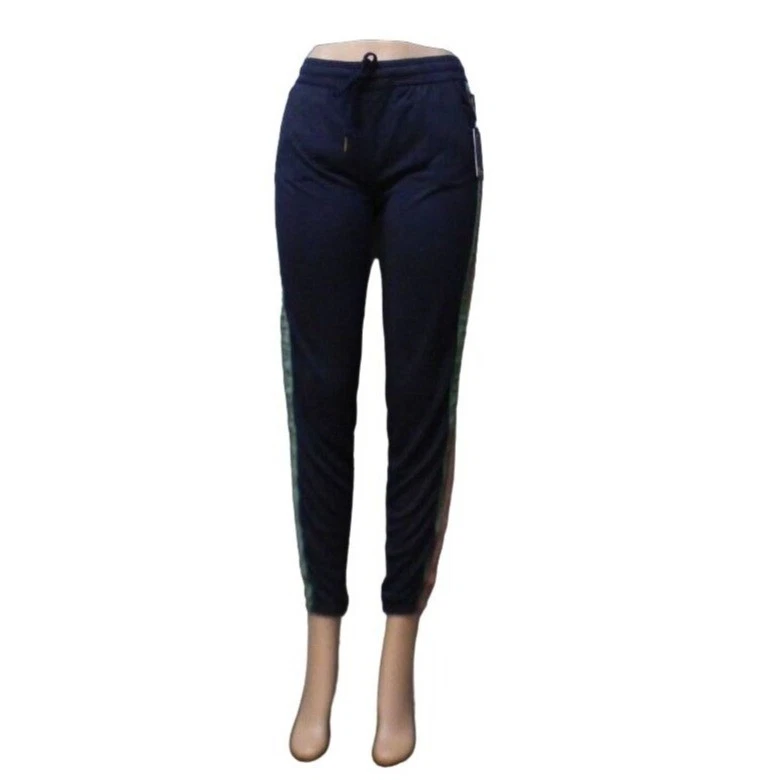 P.J. Pantalones de salón Salvage para mujer satinados a rayas laterales con bandas, pizarra, talla S Foto 2 de 4
