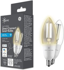GE Cync Soft White Direct Connect LED Candelabra Dimmable Alexa / Google