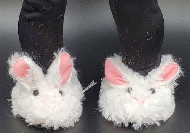 Slippers, Easter Bunny Slippers, Fuzzy & Cute for 18 Inch Dolls-image
