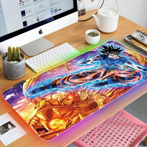Gadget Arcade Wukong Gaming Pad Desk Rubber Mouse Mat Goku Dragon Ball RGB Large - Picture 9 of 10