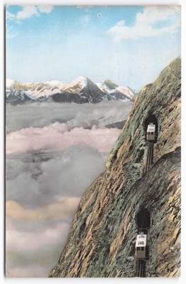 Pilatusbahn Switzerland Cog Railway Mountain Postcard 1961 Posted Luzern