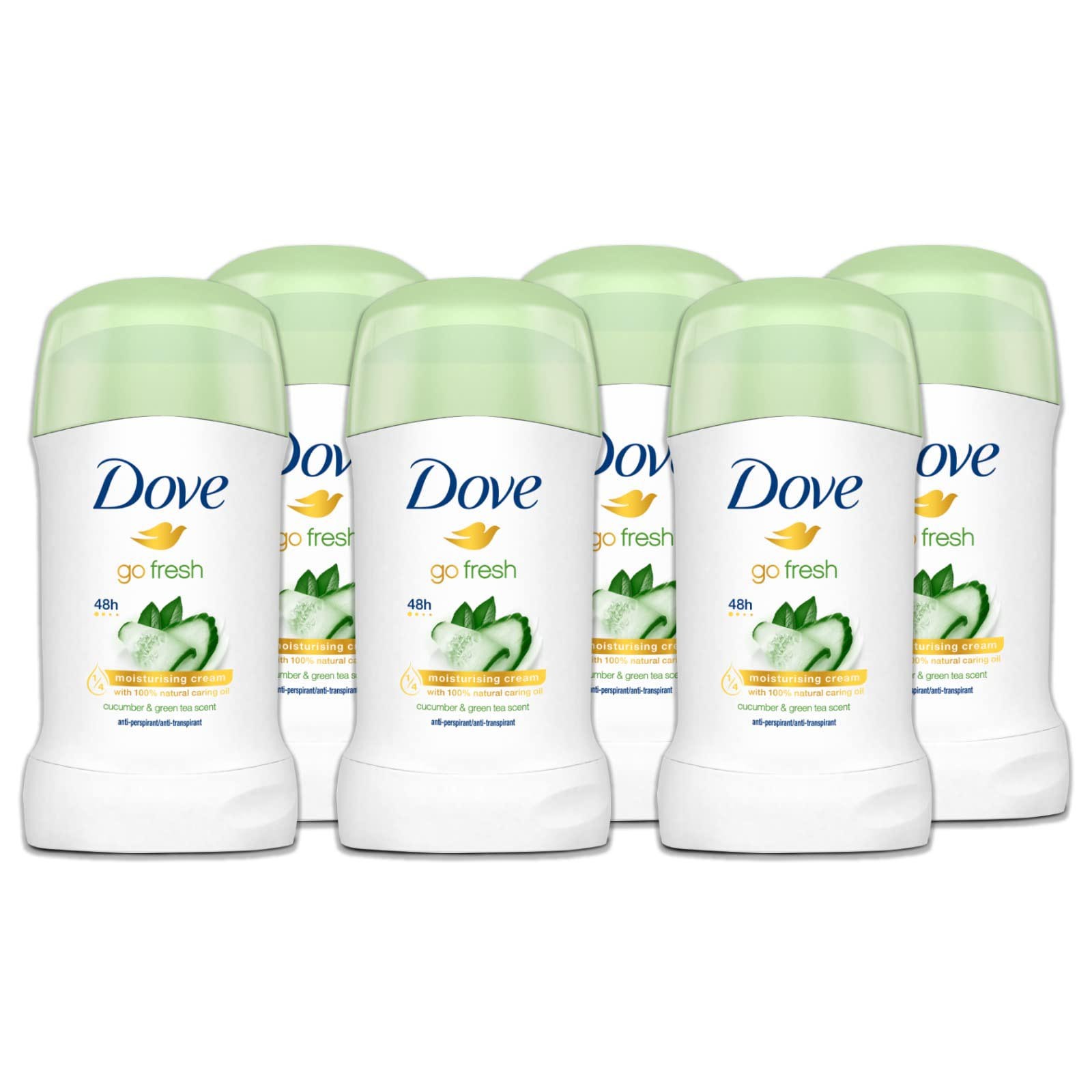 Dove anti-transpirant bâton déodorant 40ml lot de 6 soin aisselles sensibles