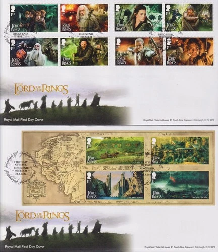 GB FDC PAIR 2026 LORD OF THE RINGS STAMPS & MINISHEET FDC's **SPECIAL PRICE**
