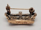 Elegant Royal Crown Brooch Pin Gold Tone Clear AB Rhinestones Faux Pearls — photo 7
