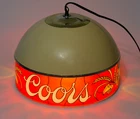 Vtg 1980 Adolph Coors Company Hanging Light Lamp Beer Bar Billiards Breweriana