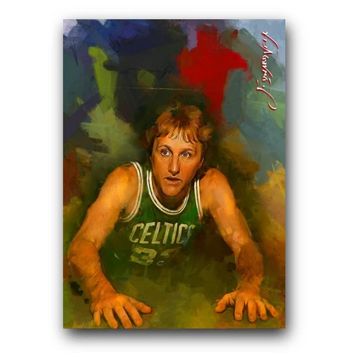 Larry Bird #41 Art Card Limited 22/50 Edward Vela Signed (Boston Celtics)